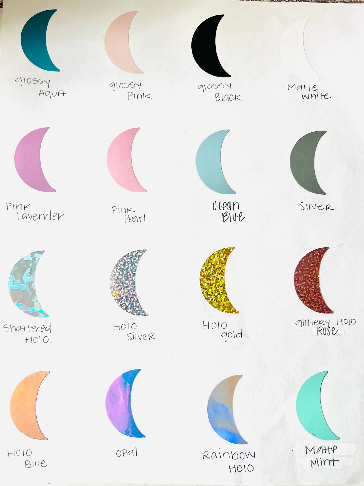 The moon tarot -vinyl dashboard