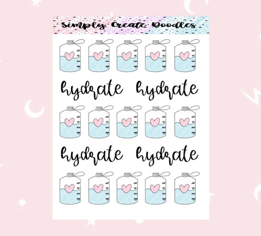 Hydrate - Doodle Sticker