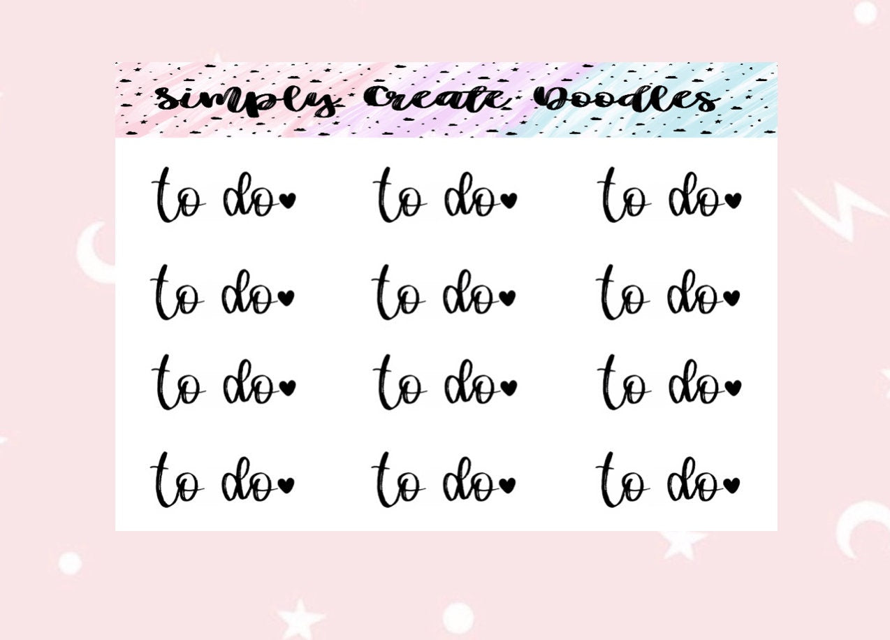 To do - script stickers