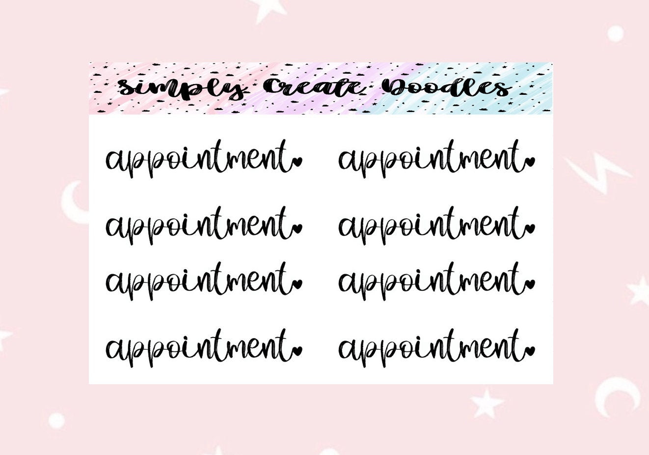 Appointment - script stickers